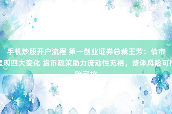 手机炒股开户流程 第一创业证券总裁王芳：债市呈现四大变化 货币政策助力流动性充裕，整体风险可控