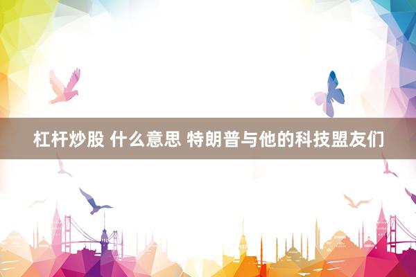 杠杆炒股 什么意思 特朗普与他的科技盟友们